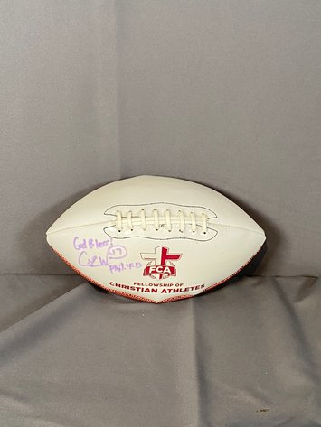 Image for Fellowship of Christian Athletes Signed Charlie Ward Football