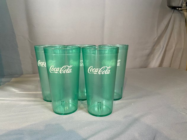 Image for (100) Plus Coca Cola Themed Plastic Cups