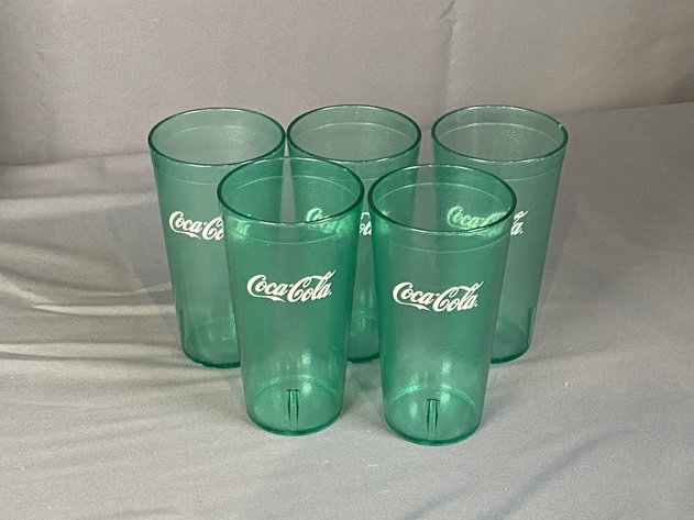 Image for (100) Plus Coca Cola Themed Plastic Cups
