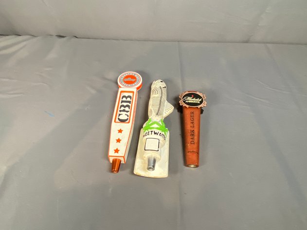 Image for (3) Beer Taps, Including Sweet Water Brewing Co, Country Boys Brewing Co, and Michelob Amber Bach Dark Lager