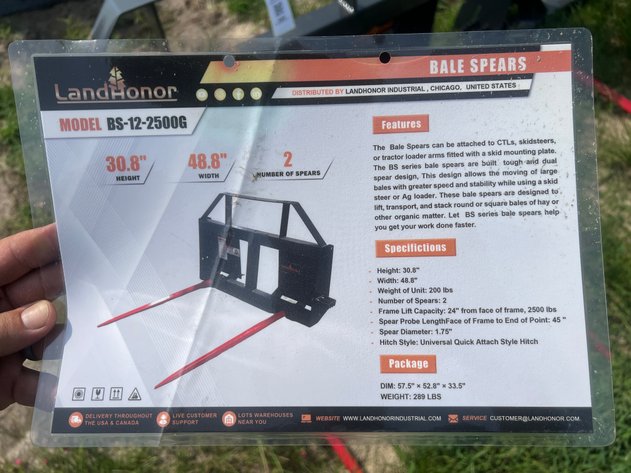 Image for Skid Steer Bale Spear