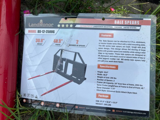 Image for Skid Steer Bale Spear