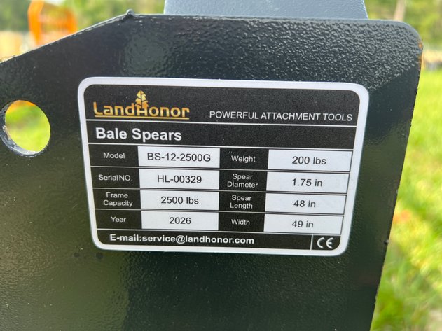 Image for Skid Steer Bale Spear