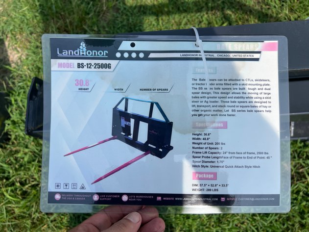 Image for Skid Steer Bale Spear