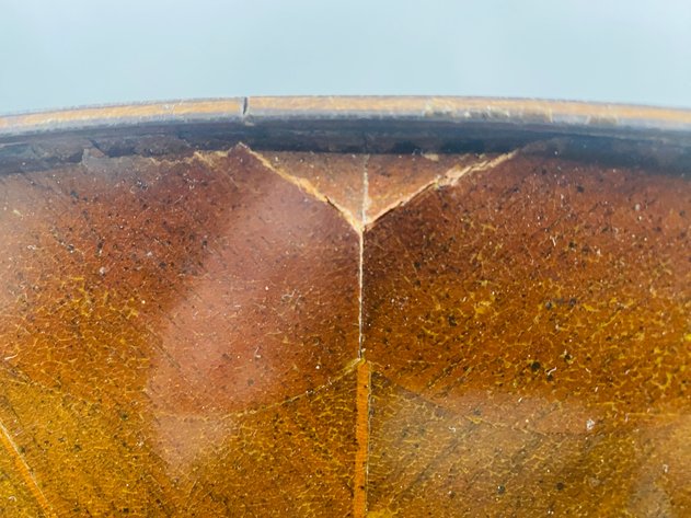 Image for Vintage Oval Wood Side Table with Bamboo Legs