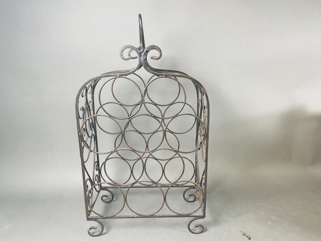Image for Wine Rack, Pair of Photo/Card Hanging Displays, (2) Baskets, Decorative Wall Pocket, and Pair of Brass Baskets