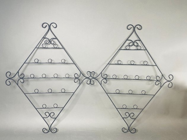 Image for Wine Rack, Pair of Photo/Card Hanging Displays, (2) Baskets, Decorative Wall Pocket, and Pair of Brass Baskets