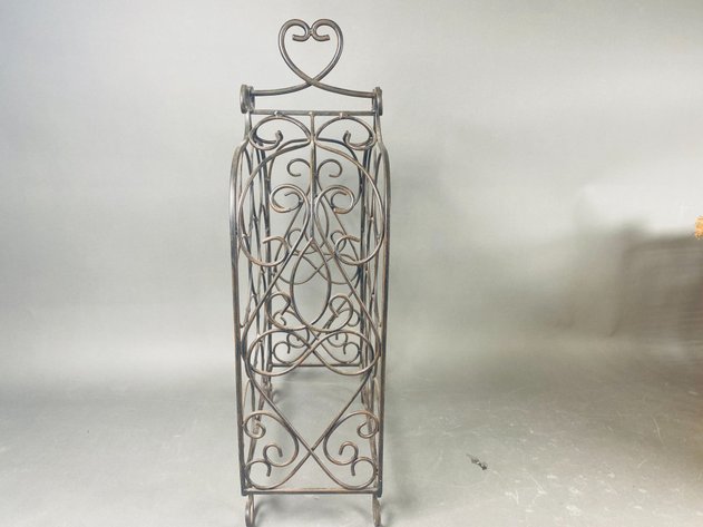 Image for Wine Rack, Pair of Photo/Card Hanging Displays, (2) Baskets, Decorative Wall Pocket, and Pair of Brass Baskets