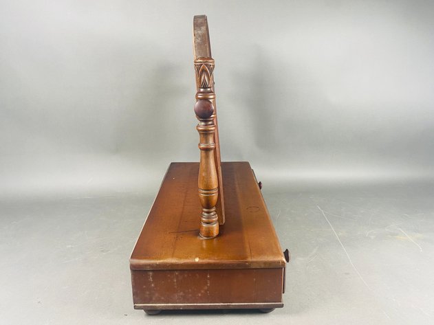 Image for Antique Wood Shaving Mirror with Drawer