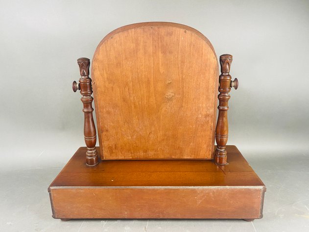 Image for Antique Wood Shaving Mirror with Drawer