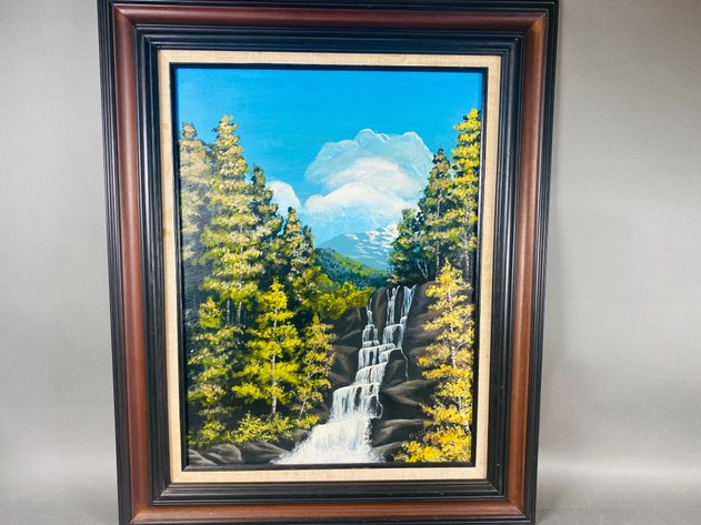 Image for (2) Original Landscape Framed Art, Oil and Watercolor