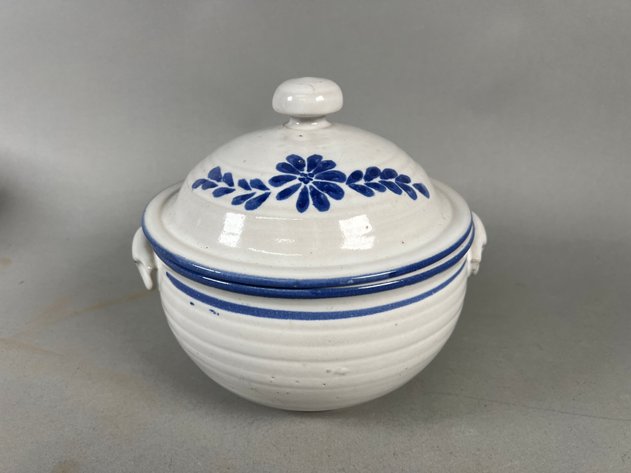 Image for Collection of Decorative Pottery & Porcelain Including Laura Ashley Vase, Blue & White Lidded Stoneware & Pair of Urns