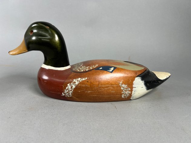 Image for Pair of Vintage Hand-Painted Wooden Mallard Duck Decoys