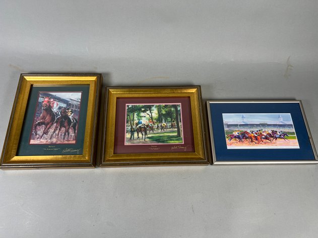 Image for Collection of Framed Horse Racing Prints Including Celeste Susany 