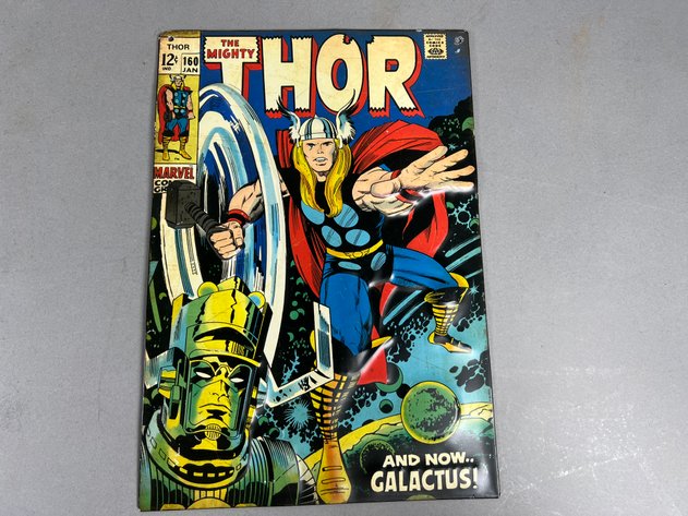 Image for Collection of Reproduction Marvel Comics Wall Art Including Captain America, Spider-Man, Hulk, Thor & Iron Man