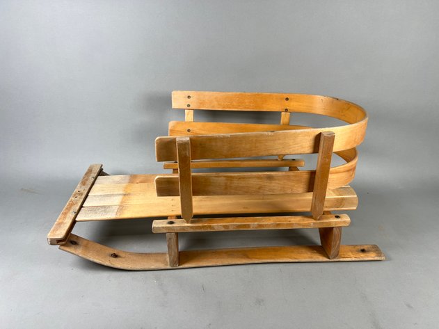 Image for Vintage Wooden Snow Sled