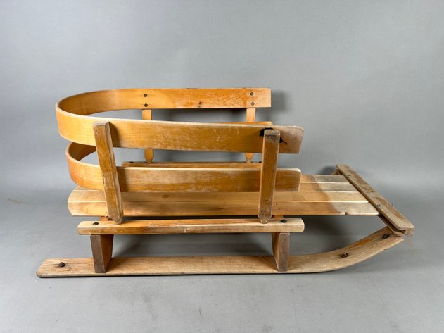Image for Vintage Wooden Snow Sled