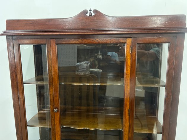 Image for (2) Piece Wooden Buffet/China Cabinet
