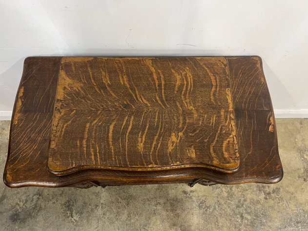 Image for Antique White Sewing Machine Table with White Sewing Machine