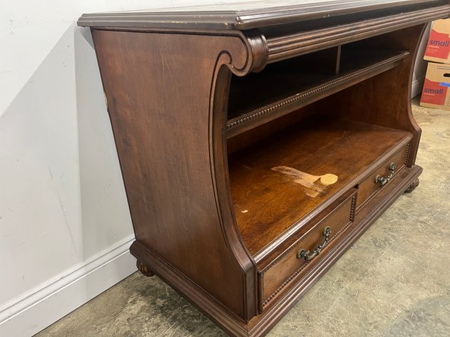 Image for Traditional Dark Wood Finish Media Console/Sofa Table