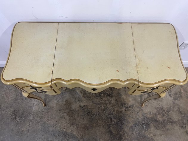 Image for Vintage French Provincial Style Flip-Top Vanity with Mirror & Cabriole Legs