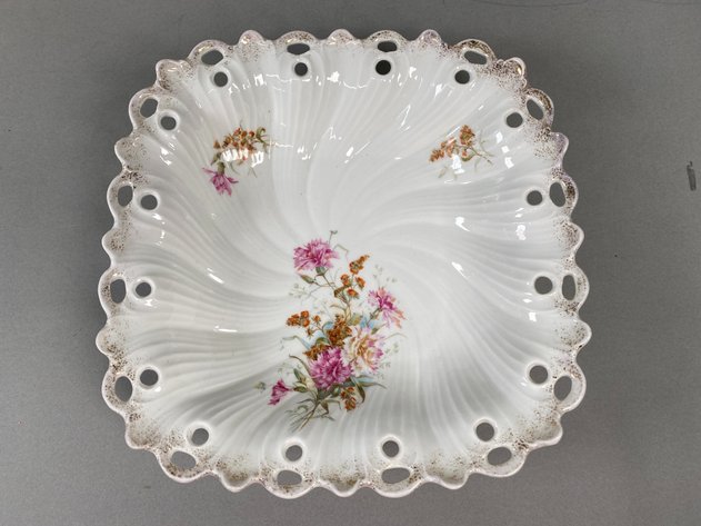 Image for Collection of Vintage Floral China Including Royal Copley Vase, Duck Figurine, Reticulated Bowl & More