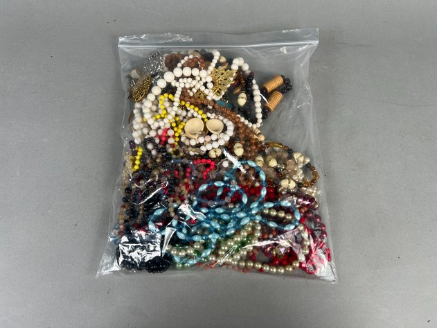 Image for Collection of Vintage Costume Jewelry Necklaces & Beaded Strands, Great for Crafting!