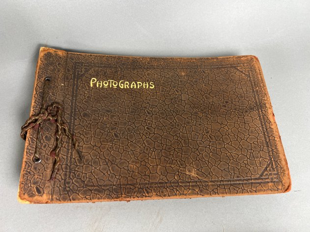 Image for Vintage Leather Suitcase Filled with Antique & Vintage Photographs