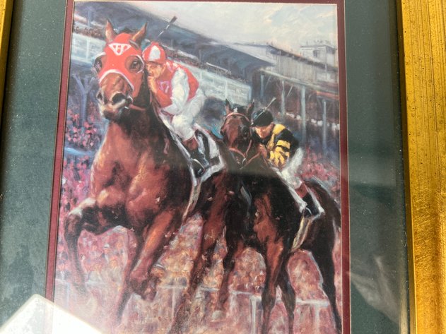 Image for Collection of Framed Horse Racing Prints Including Celeste Susany 