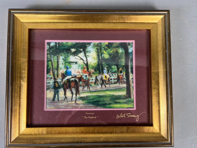Image for Collection of Framed Horse Racing Prints Including Celeste Susany 