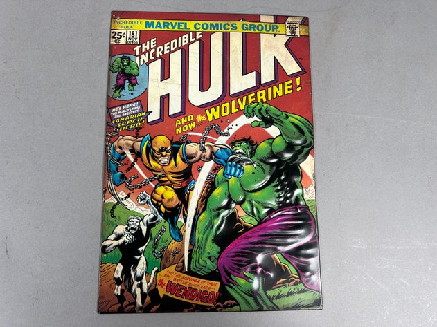 Image for Collection of Reproduction Marvel Comics Wall Art Including Captain America, Spider-Man, Hulk, Thor & Iron Man