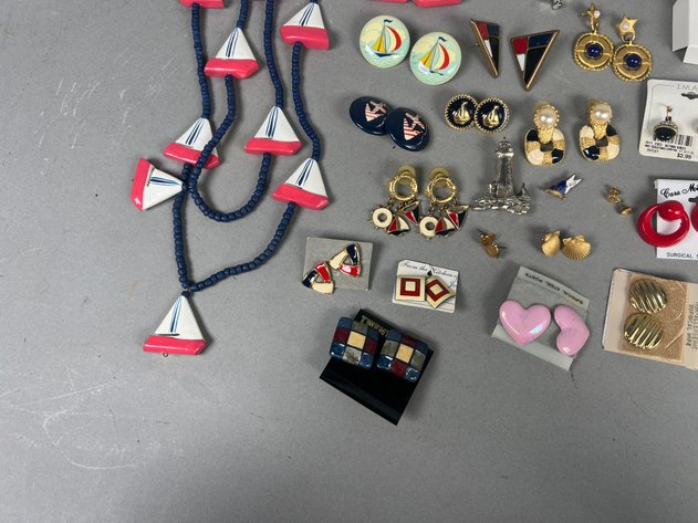 Image for Collection of Vintage & Costume Earrings Including Enamel, Rhinestone & Novelty Designs