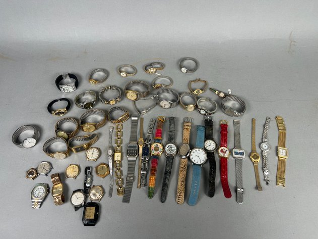 Image for Collection of Vintage & Costume Wristwatches Including Expansion Bands, Leather Straps & Assorted Styles