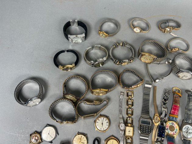 Image for Collection of Vintage & Costume Wristwatches Including Expansion Bands, Leather Straps & Assorted Styles