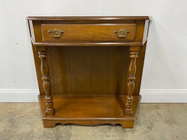 Image for Vintage Traditional Style Entry Console Table with Turned Legs & Single Drawer