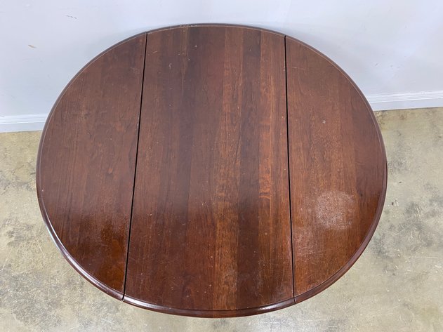 Image for Vintage Queen Anne Style Drop Leaf Side Table with Cabriole Legs