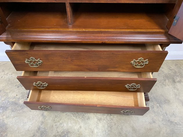 Image for Traditional Style Media Armoire with Three Drawers & Cabinet Storage