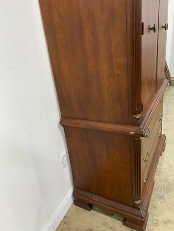 Image for Traditional Style Media Armoire with Three Drawers & Cabinet Storage