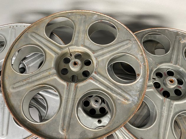 Image for Collection of (11) Vintage Metal Motion Picture Film Reels