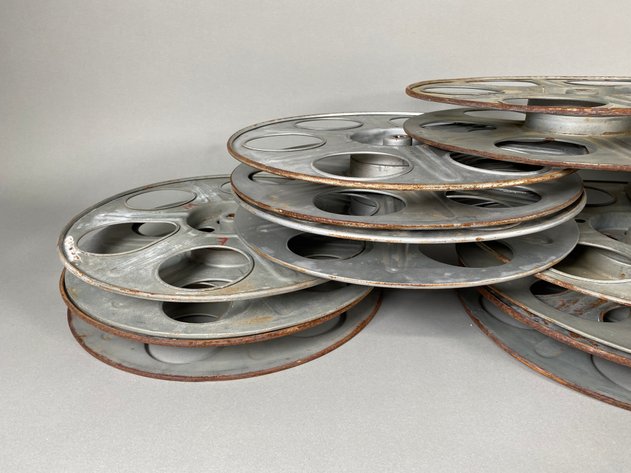 Image for Collection of (11) Vintage Metal Motion Picture Film Reels