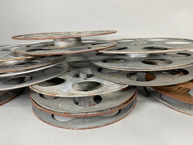 Image for Collection of (11) Vintage Metal Motion Picture Film Reels