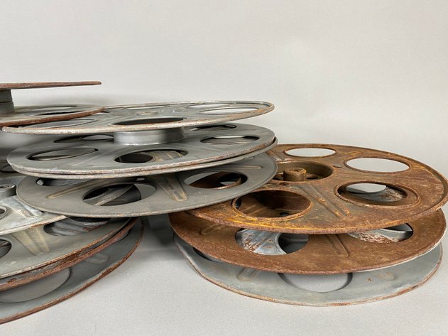 Image for Collection of (11) Vintage Metal Motion Picture Film Reels