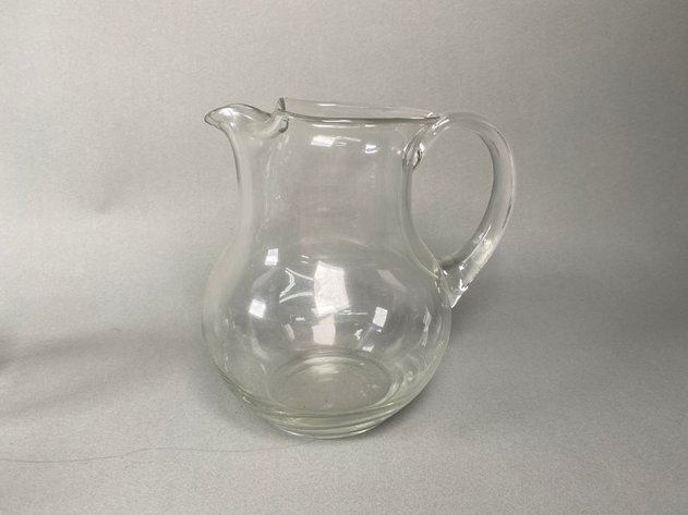Image for Collection of Vintage Clear Glass Serving Pieces Including Covered Pedestal Compotes, Anchor Hocking Bubble Bowl, Indiana Glass Creamer & More