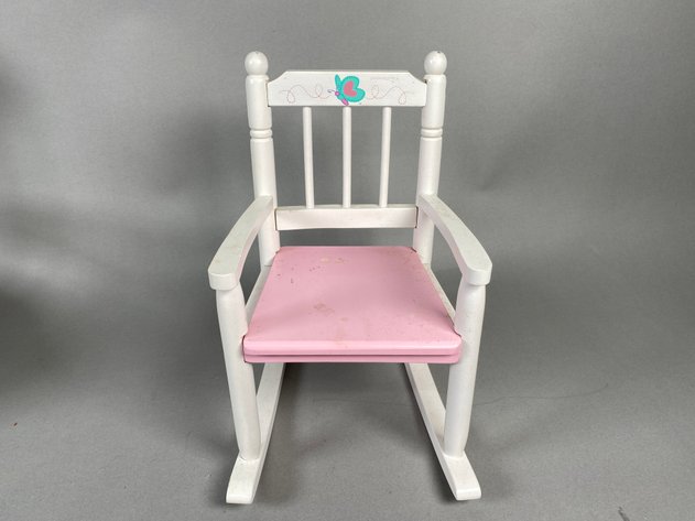 Image for Collection of Vintage Children's Doll Furniture Including Wooden Cradle, Bed, Rocking Chairs & Cabinet