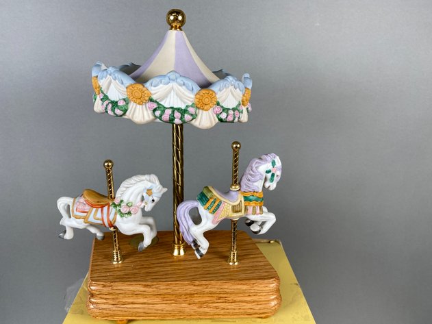 Image for Collection of (3) Musical Carousel Figurines Including Aldon 