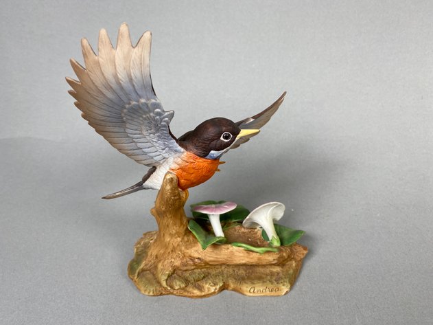 Image for Collection of Andrea by Sadek Bird Figurines & Ornaments Including Robin Sculpture, Bluebird Pair & Chick