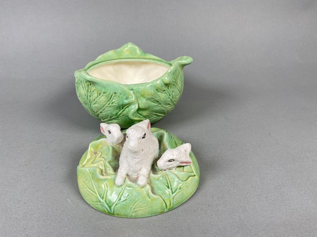Image for Vintage Hall's Superior Autumn Leaf Covered Casserole, Cabbage Covered Dish, Decorative Watering Can, Corn Covered Dish & Corn Shakers