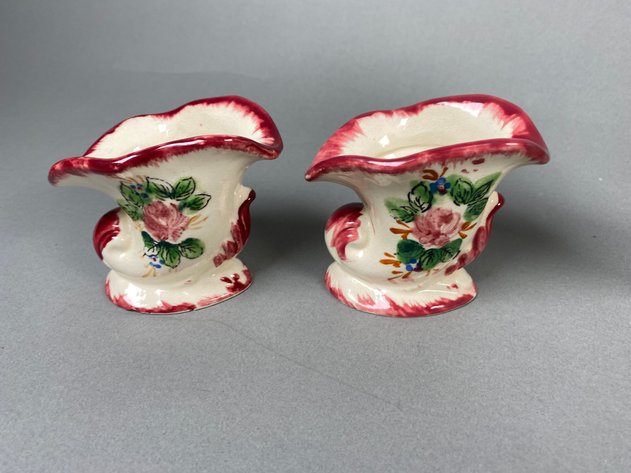 Image for Vintage Royal Copley Vase, Occupied Japan Vase, Pair of Cornucopia Bud Vases & More