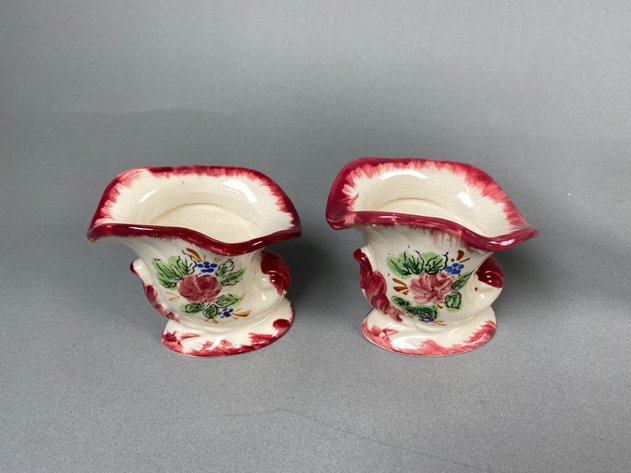 Image for Vintage Royal Copley Vase, Occupied Japan Vase, Pair of Cornucopia Bud Vases & More