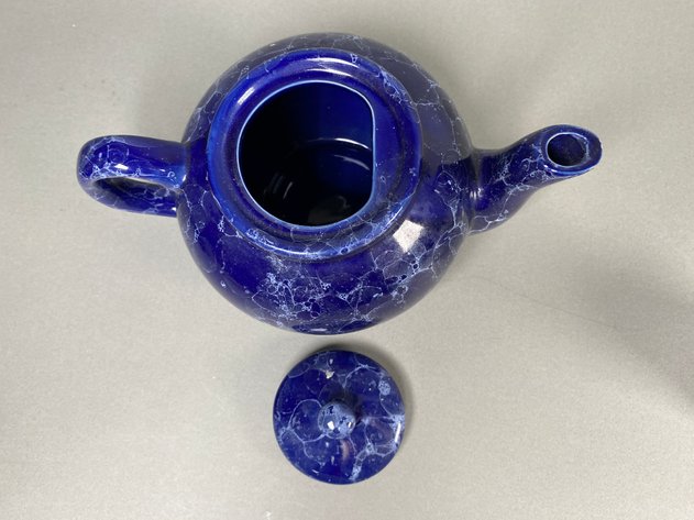Image for Vintage Blue & White Décor Collection Including Cloisonné Vase, Cobalt Blue Teapot, Milk Glass Creamer & Sugar Set & More